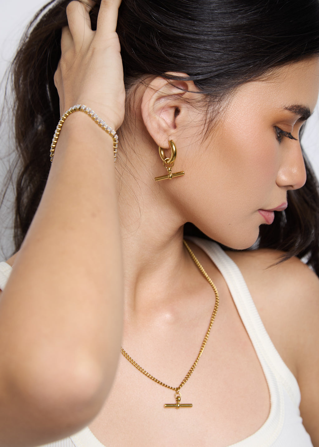 The Rory T-bar Hoops